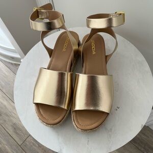 Gold Platform Sandal
